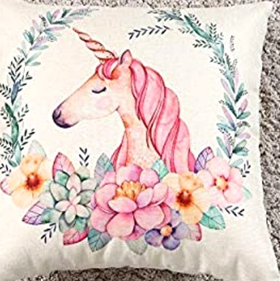 Unicorn accent pillow cover - Picture 3 of 6